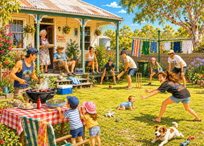 Cricket in the Backyard at Mum's